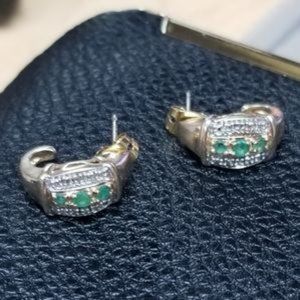 (For jaydeek Only!) Emerald & Diamond Earrings
